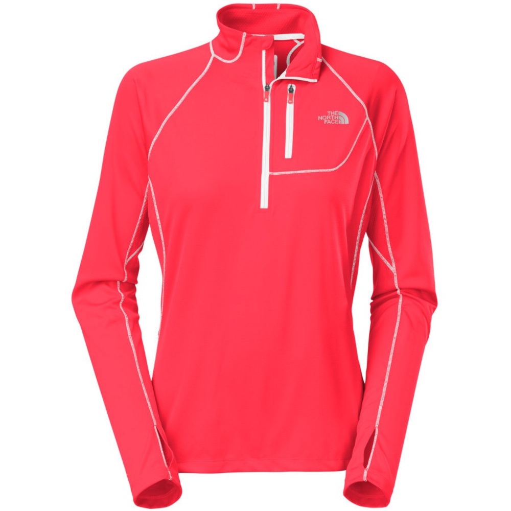 North Face Impulse Active 1/4 Zip Fiery Coral (L)